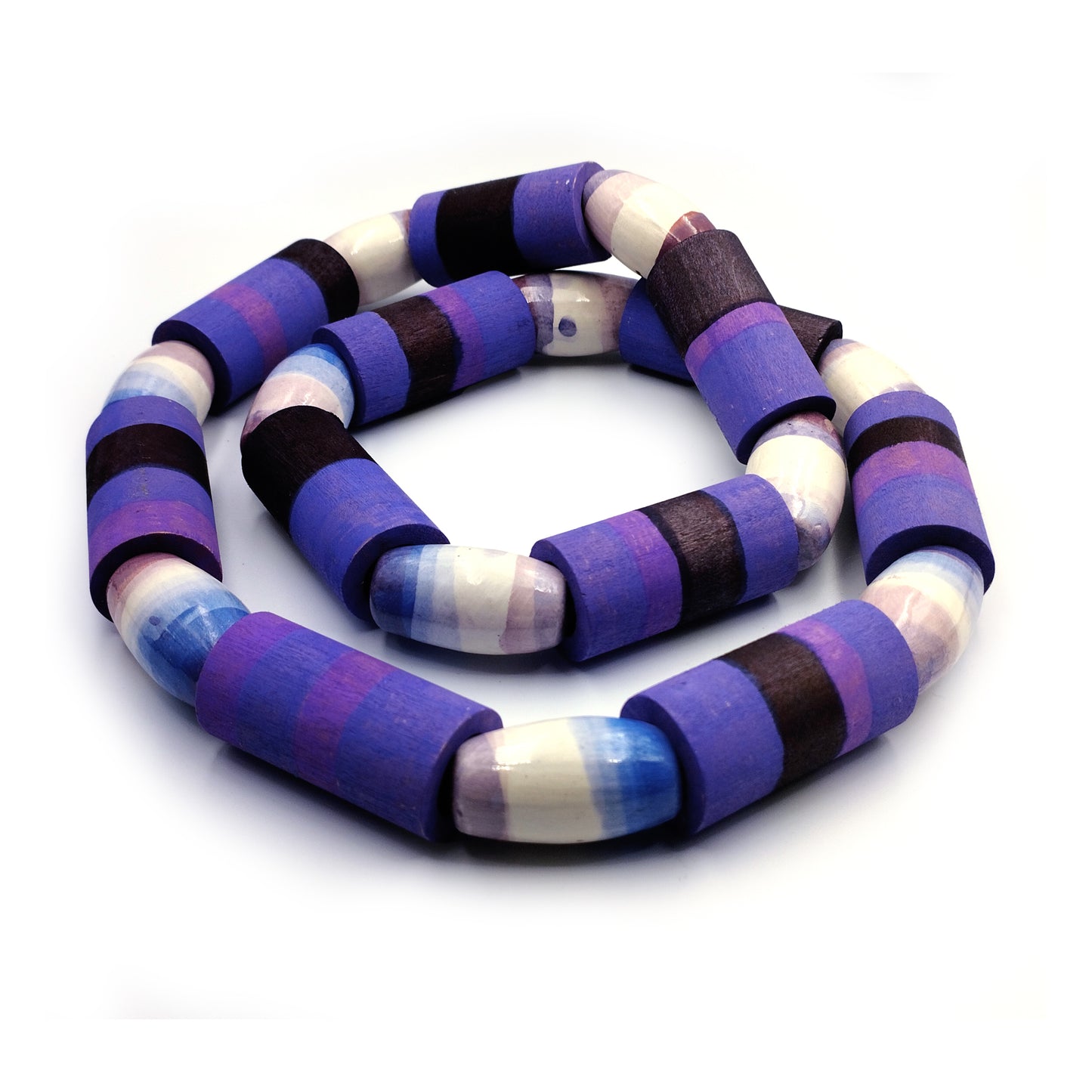 Collana in ceramica e legno 4