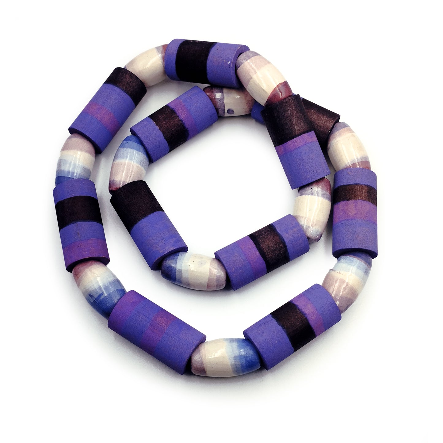 Collana in ceramica e legno 4