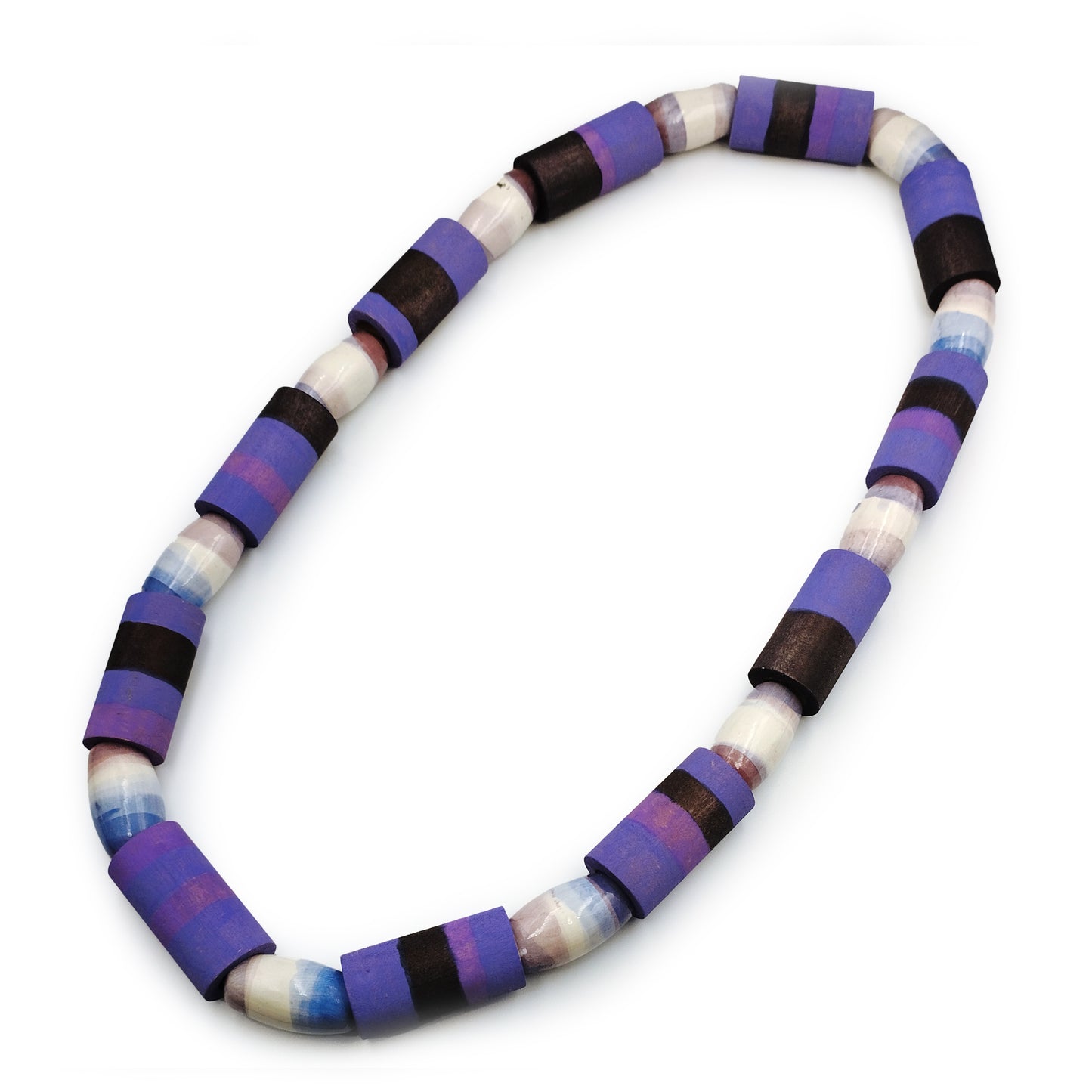 Collana in ceramica e legno 4